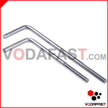 L Shape Foundation Bolt Zinc Plated